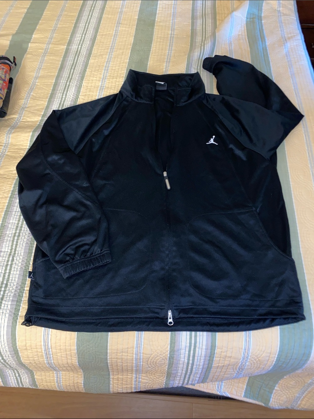 Jordan Black Full-Zip Performance Jacket with White Jumpman
